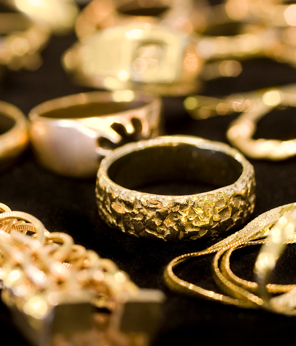 Old gold jewelry
